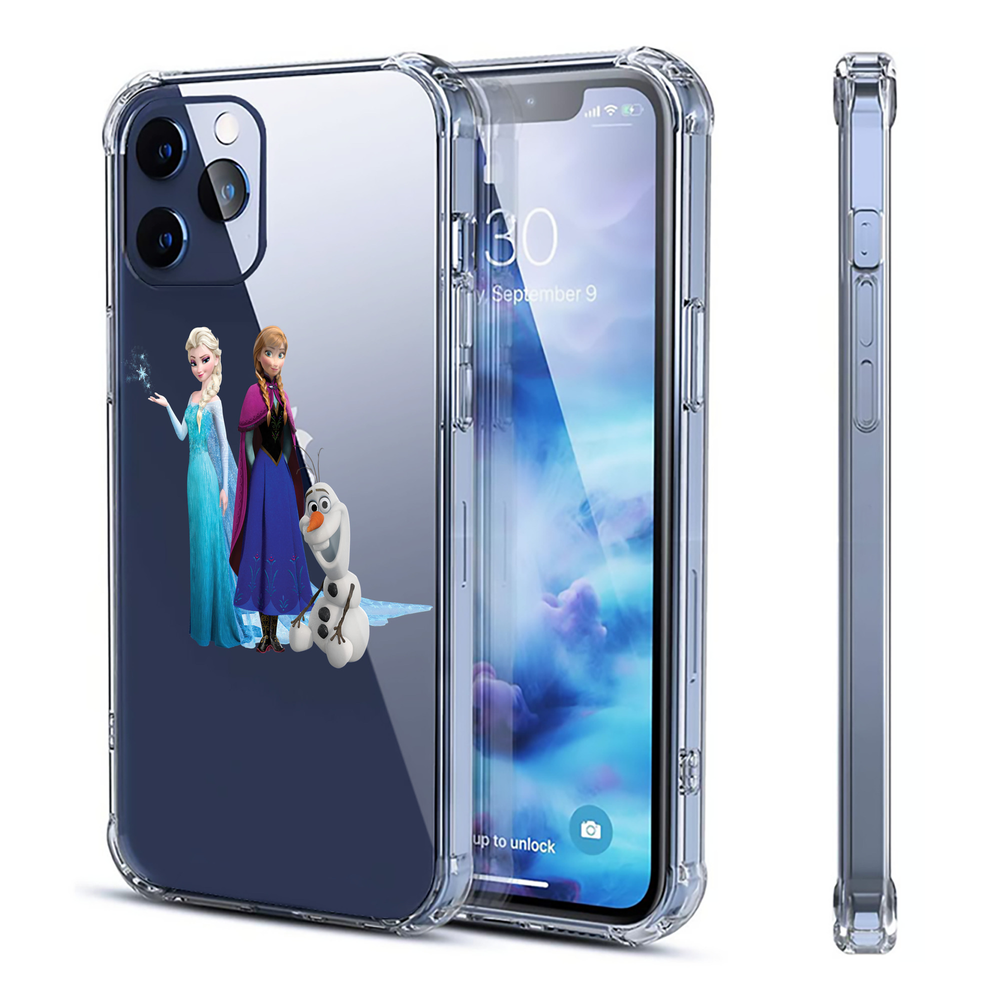 （画像用） アナと雪の女王 アンナ エルサ Frozen Anna Elsa 【iPhone 12シリーズ対応】透明スマホケース（クリアソフトケース）